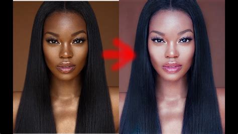 Photoshop Lesson How To Change The Black Skin To White Skin In Adobe