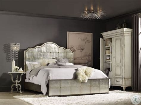 Arabella Painted Charcoal Mirrored Panel Bedroom Set From Hooker