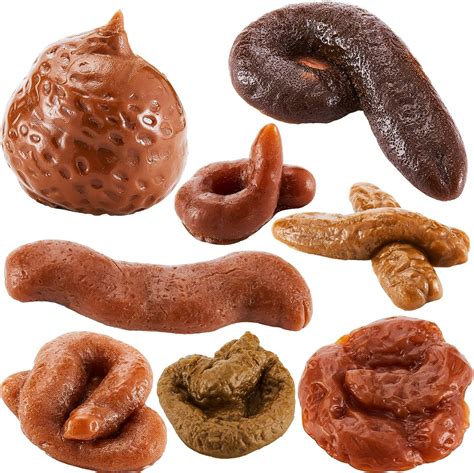 Boao 8 Pieces Fake Poop Realistic Fake Turd Novelty