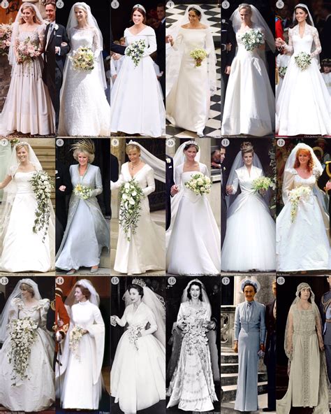 Famous Wedding Dresses Royal Wedding Gowns Royal Weddings British Wedding Dresses Royal