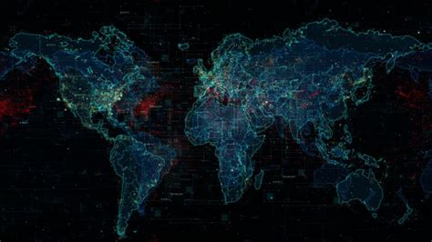 Digital World Map Background Stock Motion Graphics Youtube