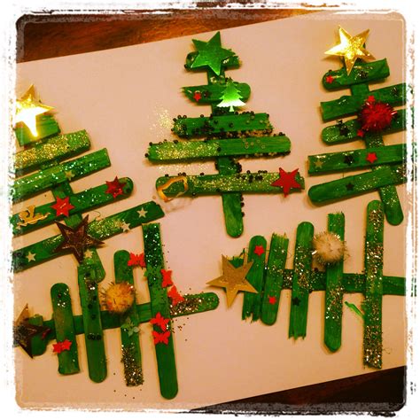 Popsicle Stick Christmas Trees Christmas Crafts For Kids To Make Fun