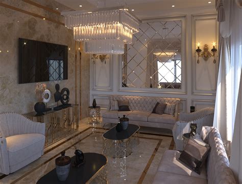 Luxurious Living Room On Behance