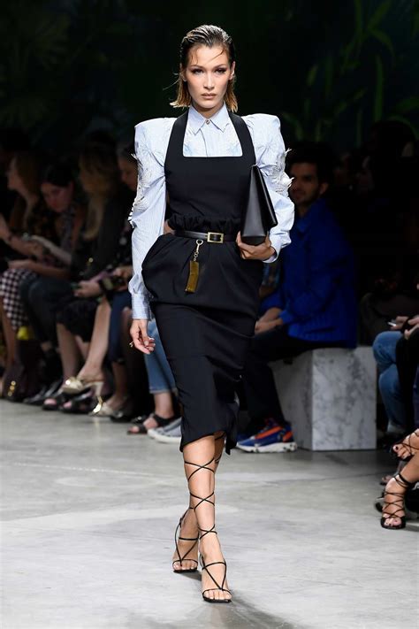 Bella Hadid Walks The Runway At The Versace Show During Milan Fashion