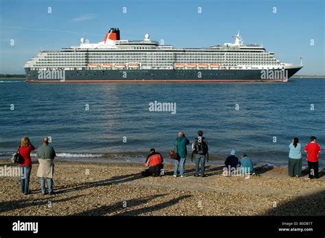 Cunard Company Cruise Ship The Queen Victoria Southampton Water Uk