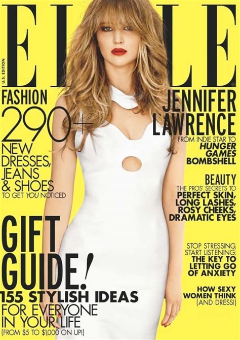 Jennifer Lawrence Elle Cover Fashionable Gorgeous Real The