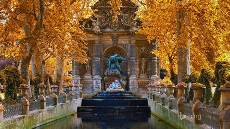 Jardin Du Luxembourg Paris October 2015 Bing Wallpaper 1920x1080