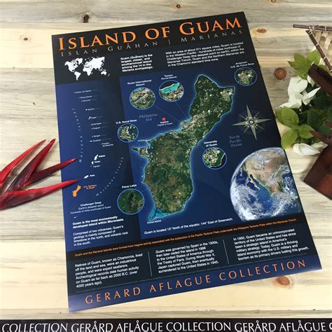 Guam Ts Guam Products Modern Guam Satellite Poster Map Gerard