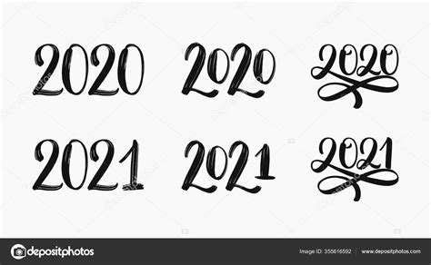 Die europameisterschaft 2021 findet vom 11. 2020 2021 Text Logo Set Hand Sketched Numbers New Year ⬇ ...