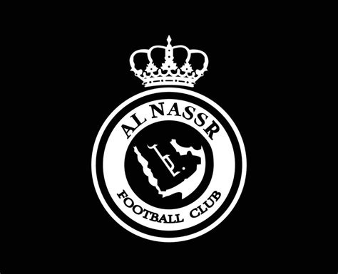 Al Nassr Club Logo Symbol White Saudi Arabia Football Abstract Design