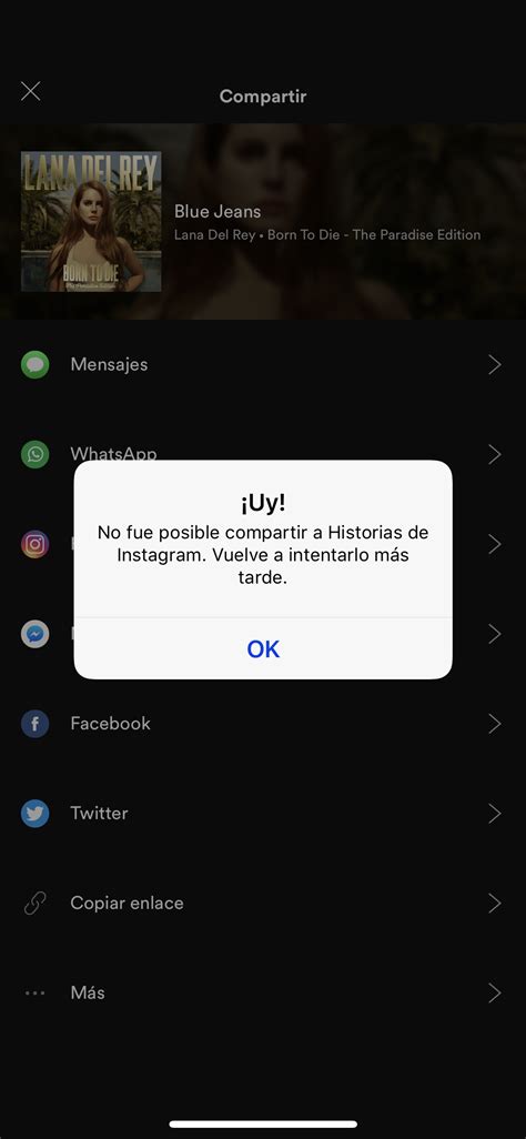 Why isn't instagram live working? Sharing to Instagram Story Not Working - The Spotify Community