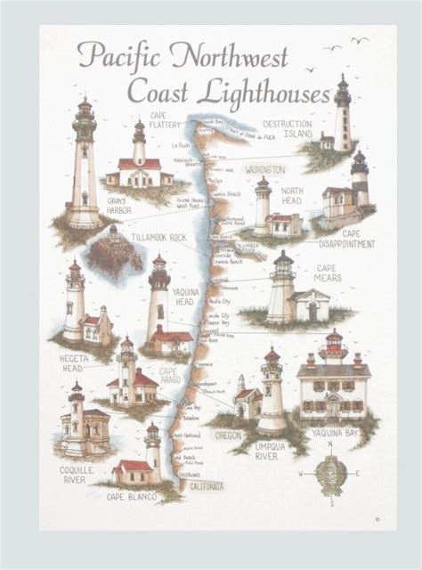 United States Lighthouses Map