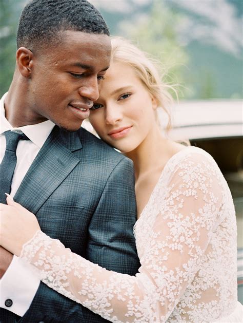 An Intimate And Sophisticated Elopement In Banff Canada Interracial