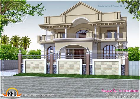 North Indian Exterior House Kerala Home Design And Floor Plans 9k