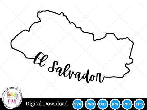 El Salvador Outline Design El Salvador Png El Salvador Svg El