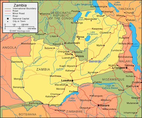 Zambia Map Provinces My Maps