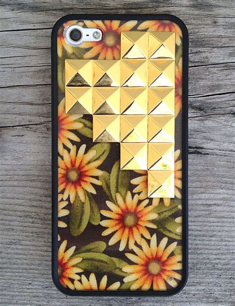 Sunshine Daisy Gold Studded Cross Wildflower Iphone 5 Case 35 Diy