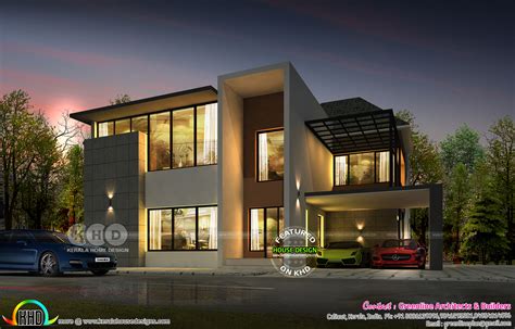 4 Bhk Ultra Modern Contemporary Home Plan Kerala Home Design And
