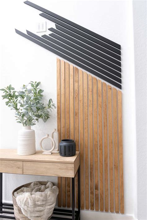 How To Build A Creative Wood Slat Accent Wall Neatly Living