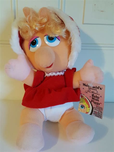 Vintage 1988 Mcdonalds Jim Henson Baby Miss Piggy Christmas Plush Nwt Jim