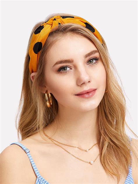 Polka Dot Knot Headband Hair Accessories Knot Headband Cool Hairstyles