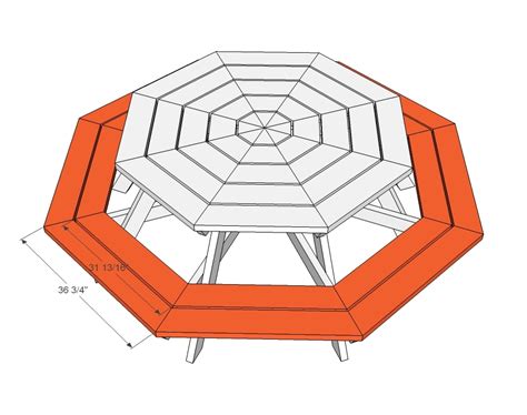 Ana White Octagon Picnic Table Diy Projects