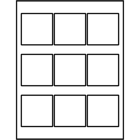 Avery Square Labels 2½ X 2½ Template