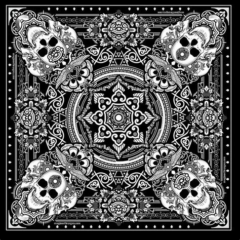 Bandana Designs On Behance Bandana Design Bandana Tattoo Skull Wallpaper