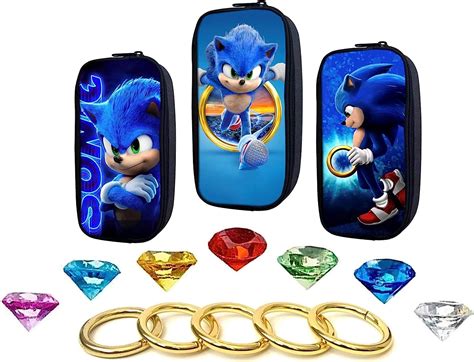Buy Sonic Seven Chaos Emeralds Gems And Five Power Rings In A Sonic