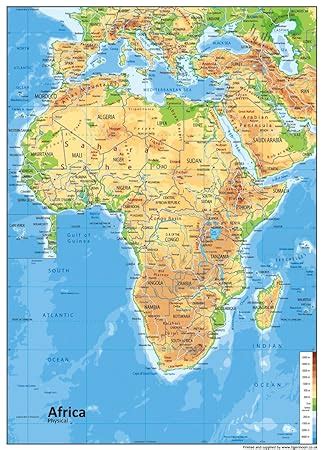 Physical Map Of Africa With Key Africa Physical Map Freeworldmaps Net