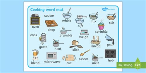 Cooking Utensils Interactive Word Mat Activity Twinkl
