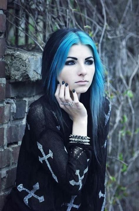 Blue Hair Hipster Goth Punk Goth Goth Beauty Dark Beauty Punk Fashion Gothic Fashion Witch