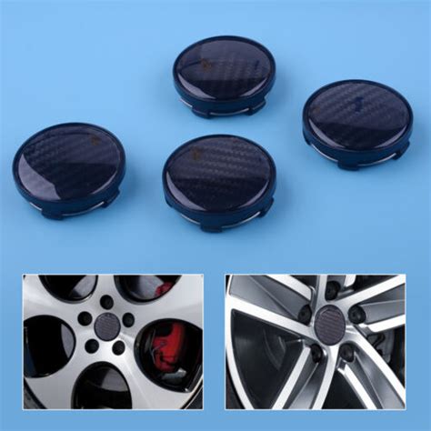 4pcs 60mm 58mm Carbon Fiber Pattern Suv Car Wheel Center Hub Caps Decorate Cover Ebay
