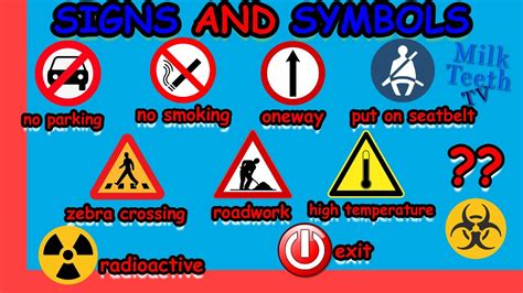Most Common Signs And Symbols Around Us Every Smart Kid 😎 And Parent