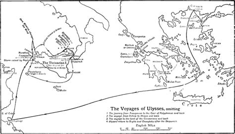 Map Of Ulysses Travels From Butlers English Translation Of The