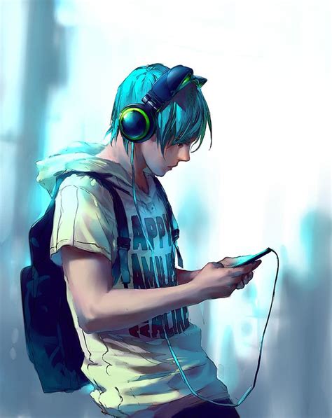Cool Anime Boy With Headphones