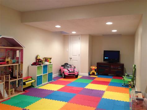 Finished Basement Playroom Project Foam Puzzle Flooring From One Step