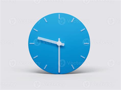 Minimal Clock Time 9 30 Oclock Or Nine Thirty On Light Pastel