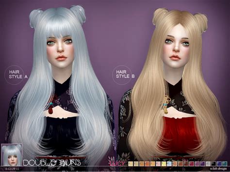Lucy Bun Hair By S Club At Tsr Sims 4 Updates