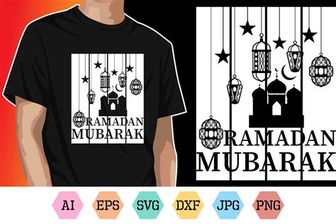 Ramadan Mubarak Day Typography Svg Shirt Graphic By Creativesvgzone