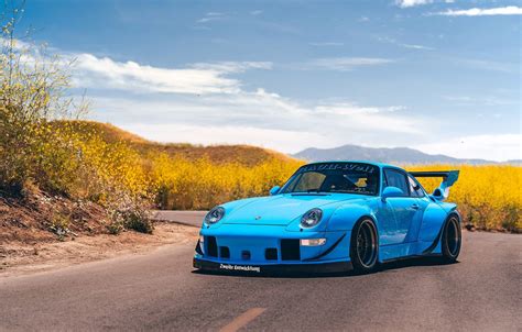 Wallpaper Blue Sport Widebody Rwb Vehicle Porsche 911 993 Rwb