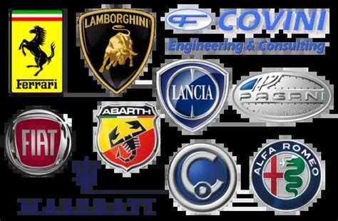 Italian Car Brands Logos Decals Stickers Labels Full Set Free And Fast