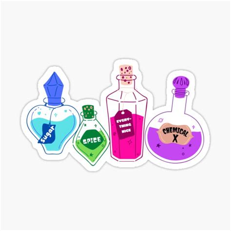 Sugar Spice Everything Nice Chemical X Sticker For Sale By Kassiemz Redbubble