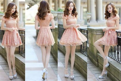 asian fashion mini dress high heels sexy dress asian women pantyhose classy women