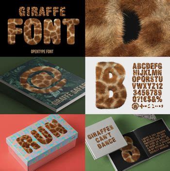 Giraffe Font Wild Opentype Alphabet Handmadefont Com