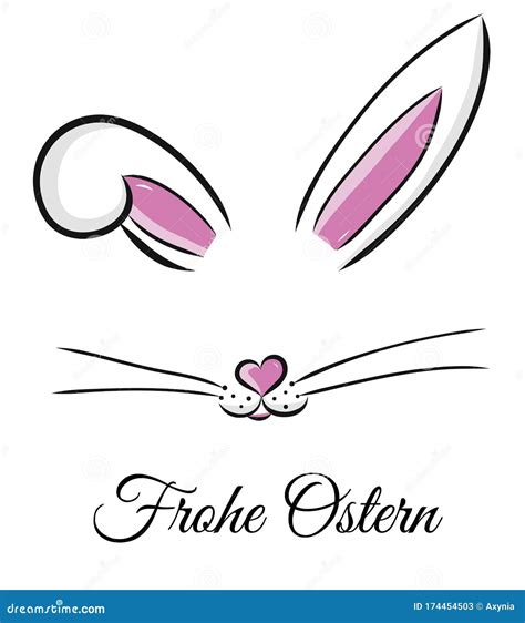 Frohe Ostern Lettering On Watercolor Splash Cartoon Vector 211970575