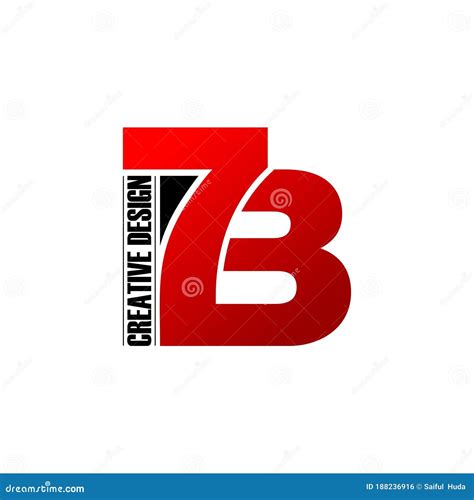 Letter 7b Monogram Logo Icon Design Vector Stock Vector Illustration