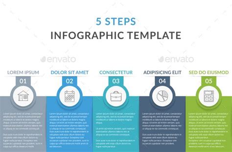 5 Steps Infographics Infographic Infographic Templates Process Chart