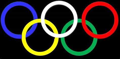 The flag is white with five circles. london 2012 - Clip Art Library