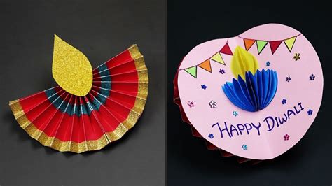 Diy Diwali Greeting Card Homemade Diwali Card Making Idea How To Make